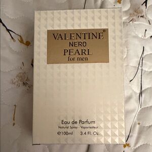 Valentine Nero Pearl for Men 3.4 White & Gold Box BRAND NEW